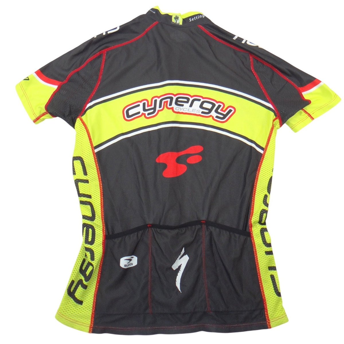 Sugoi Cynergy Cycles Mens Cycling Jersey Black Neon Yellow Full Zip Medium2