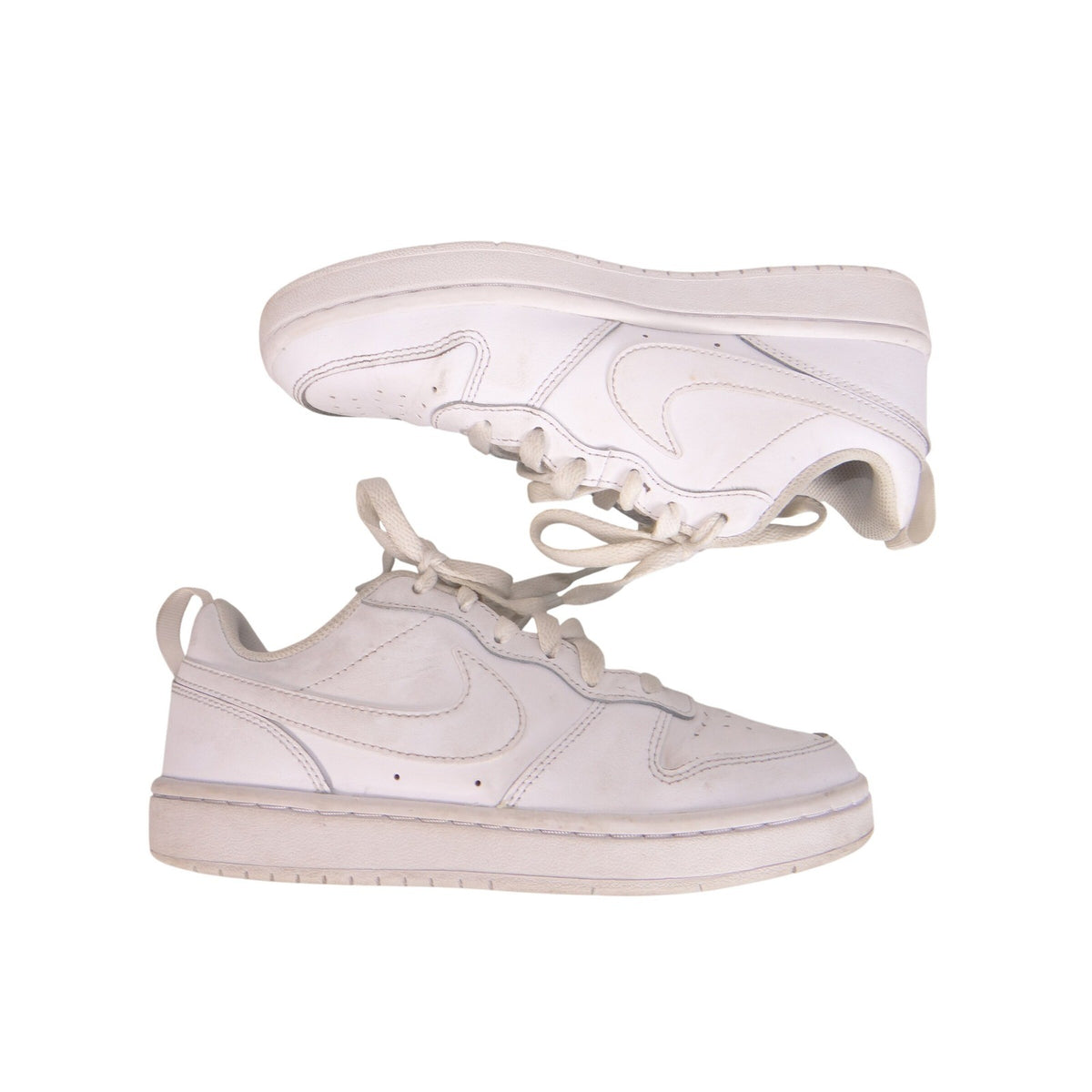 Nike Court Borough Low 2 Triple White Kids Sneakers BQ5448 100 Size 4.5Y0