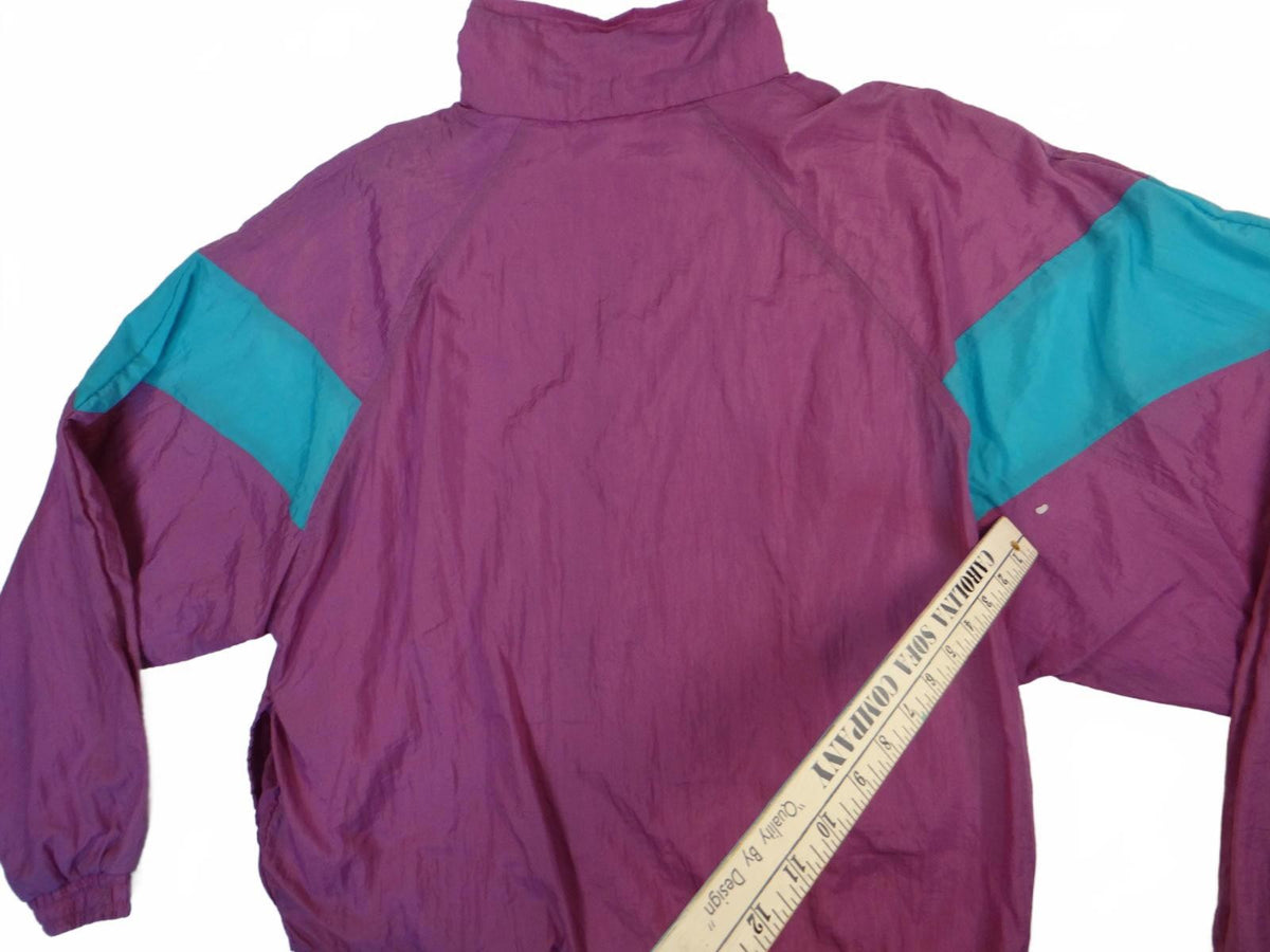 Vintage Reebok Women's Windbreaker Jacket Purple Teal White3