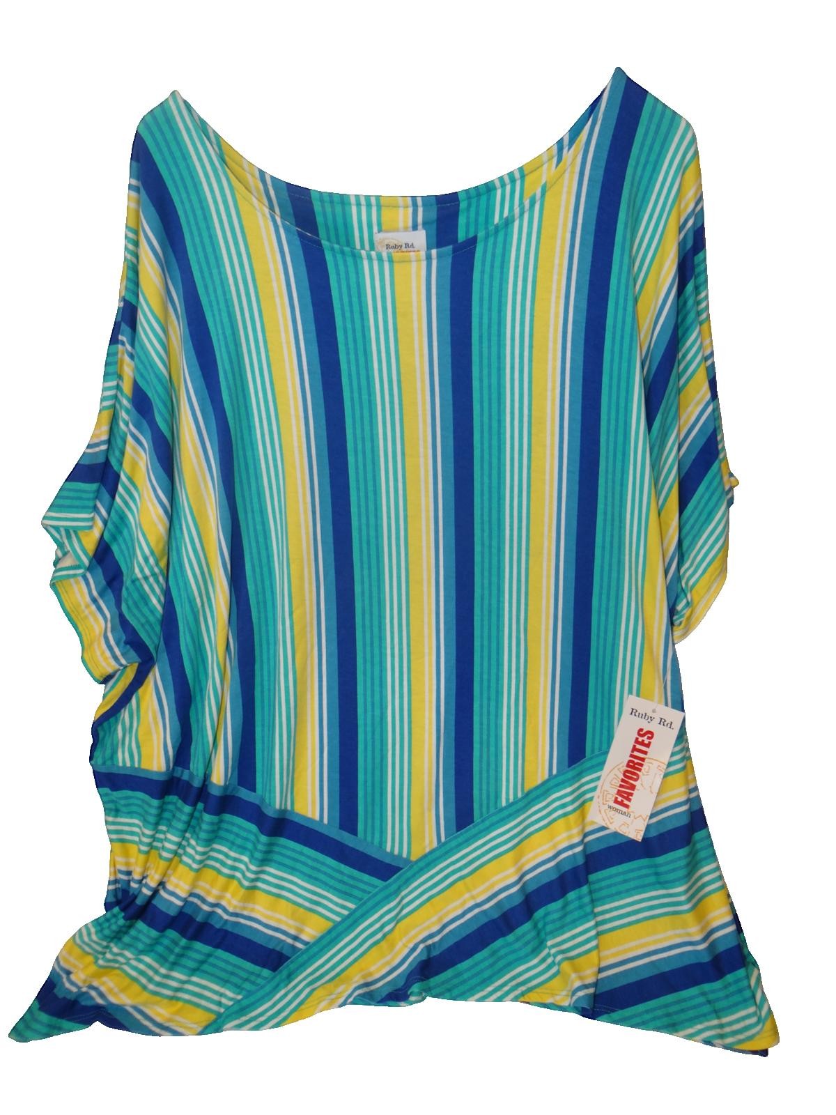 Ruby Rd. Favorites Women's Striped Blouse 3x NWT0