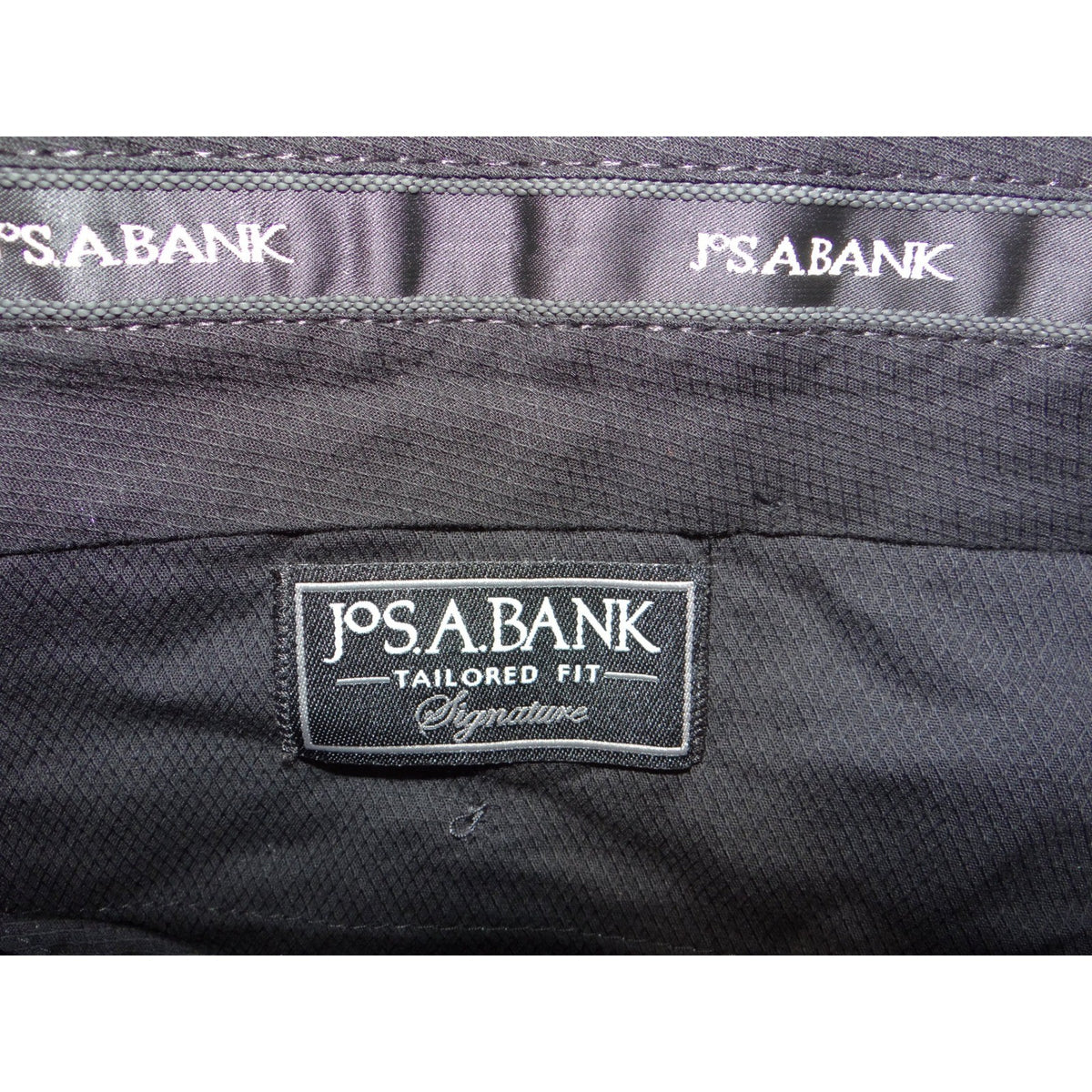 Jos A Bank Signature Tailored Fit Dress Pants Mens 37 Charcoal Grey Flat Front3