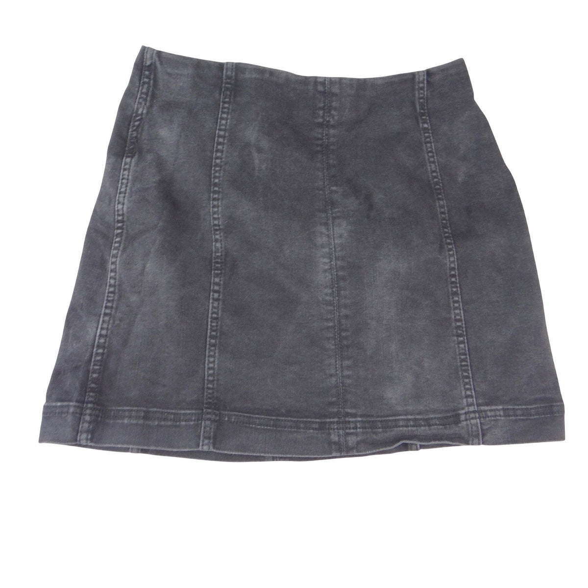 Wild Fable Womens Washed Black Denim A Line Mini Skirt High Rise Size 100