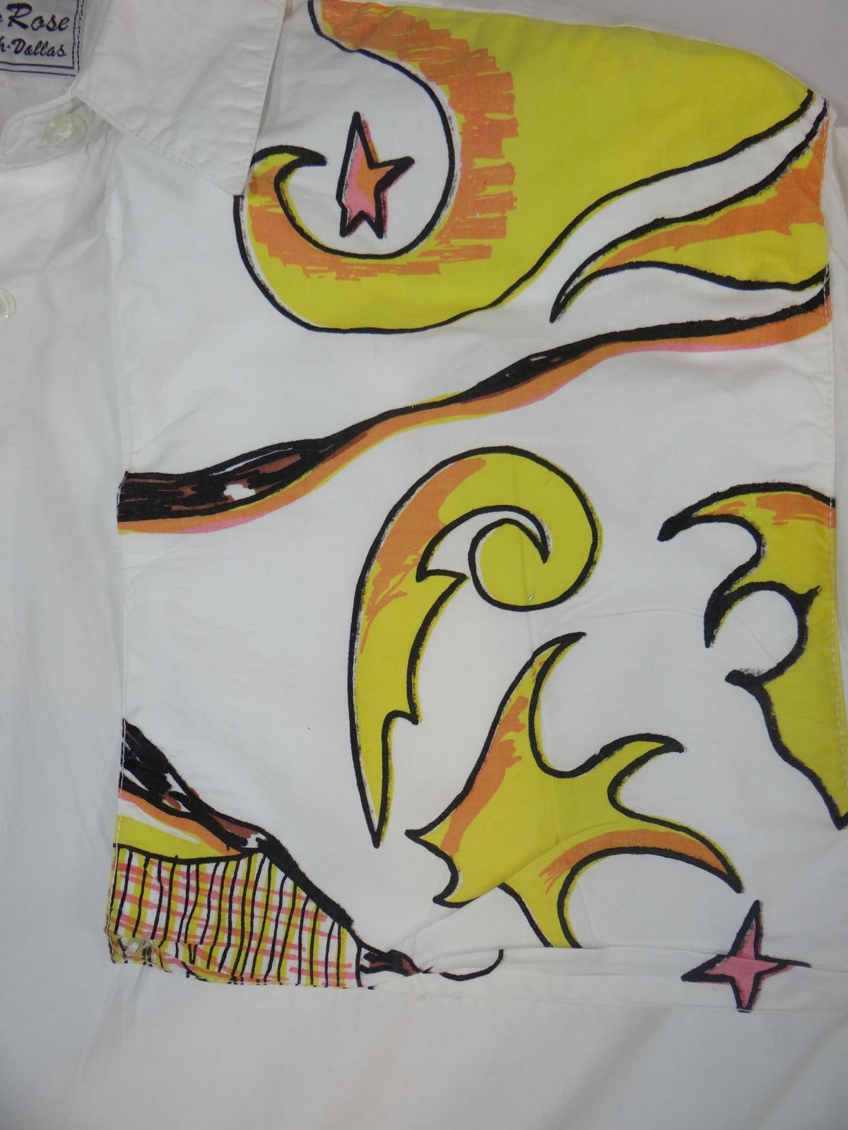 Vintage White Rodeo Rose Cowgirl Western Style Button Up Size Small