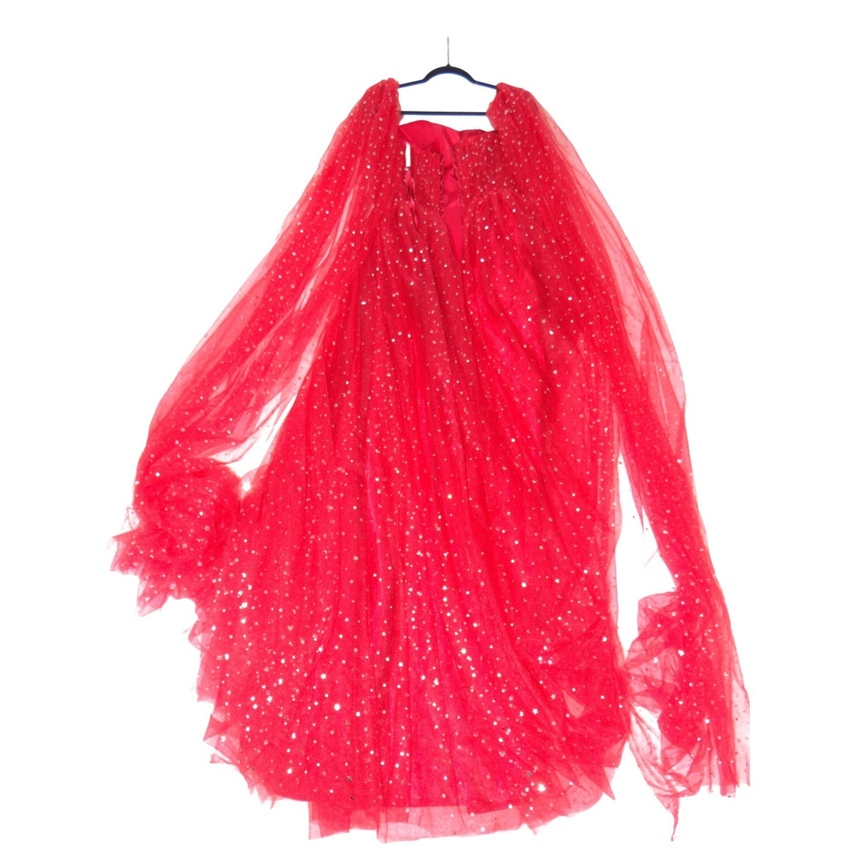 Red Tulle Celestial Star Moon Ball Gown Prom Dress Cape Sleeve 2829 Mens 101