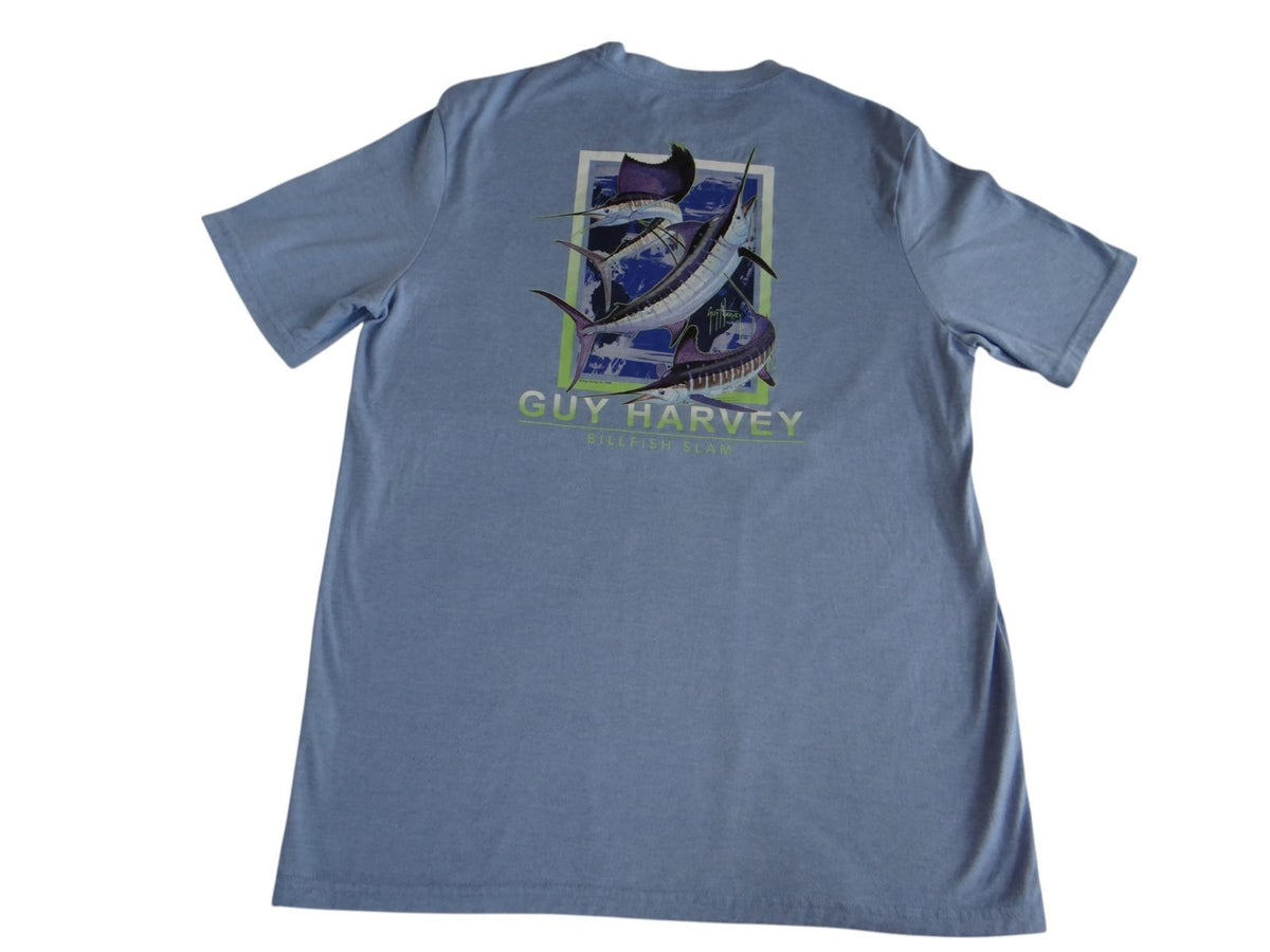 Guy Harvey Men's Billfish T-Shirt - Large - Blue