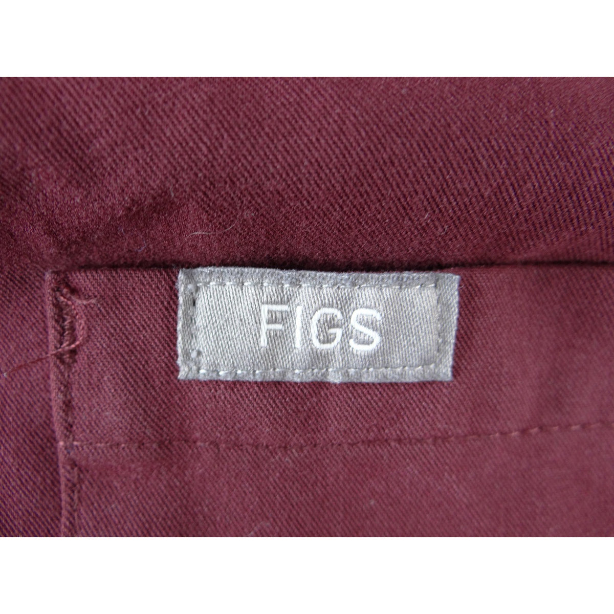 FIGS Technical Collection Women Maroon Burgundy V-Neck Scrub Top XS3