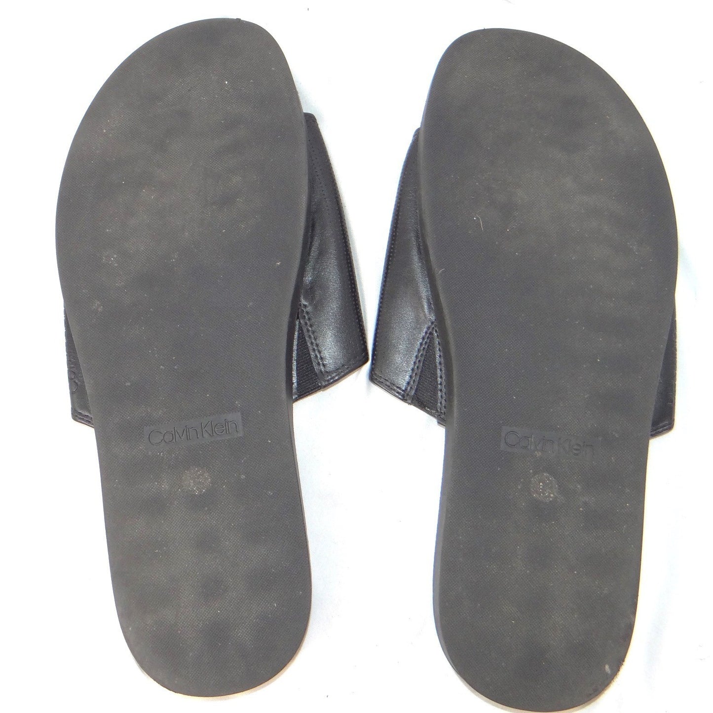 Calvin Klein Mens Black Micro Perforated Slide Sandals Size 12 US 46 EUR6