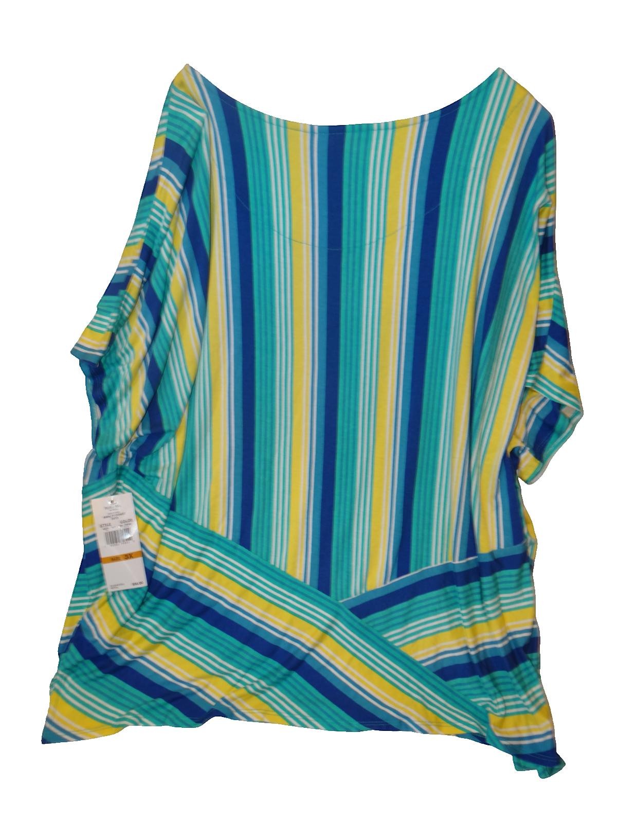 Ruby Rd. Favorites Women's Striped Blouse 3x NWT1