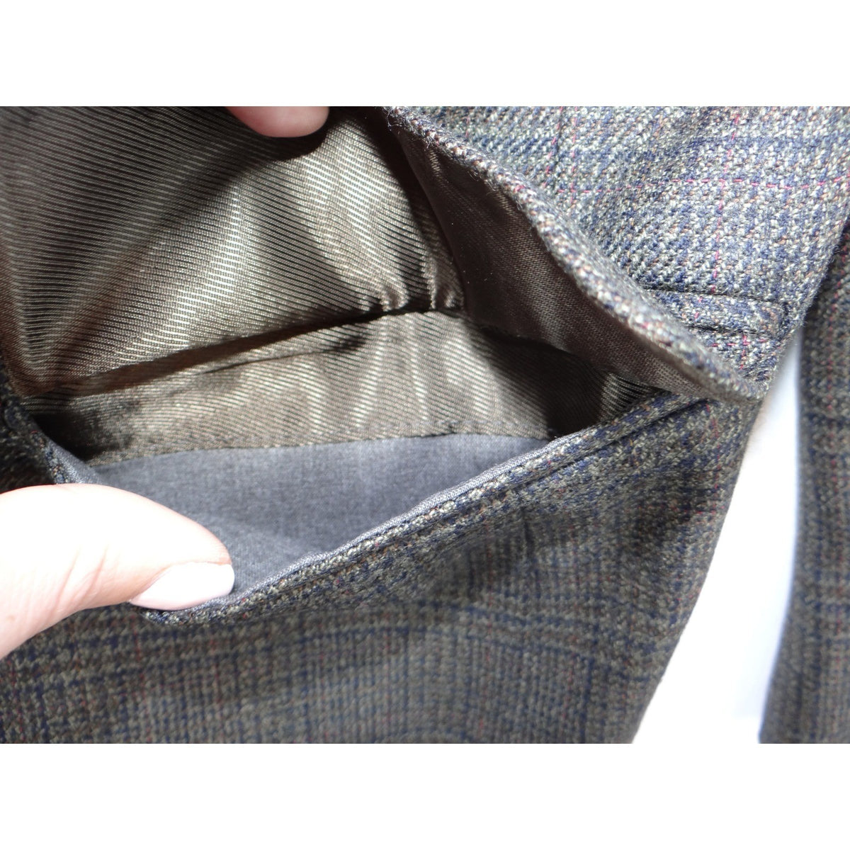 Famous Brands SK Wool Plaid Blazer Jacket Blazer8