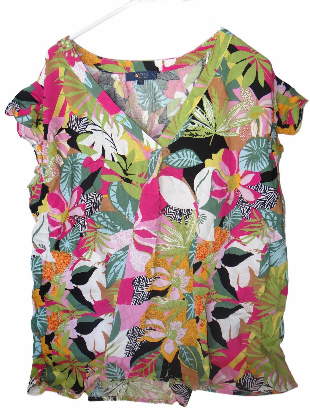 Rachel Roy Women's Plus Size 3X Floral Print Blouse NWOT0