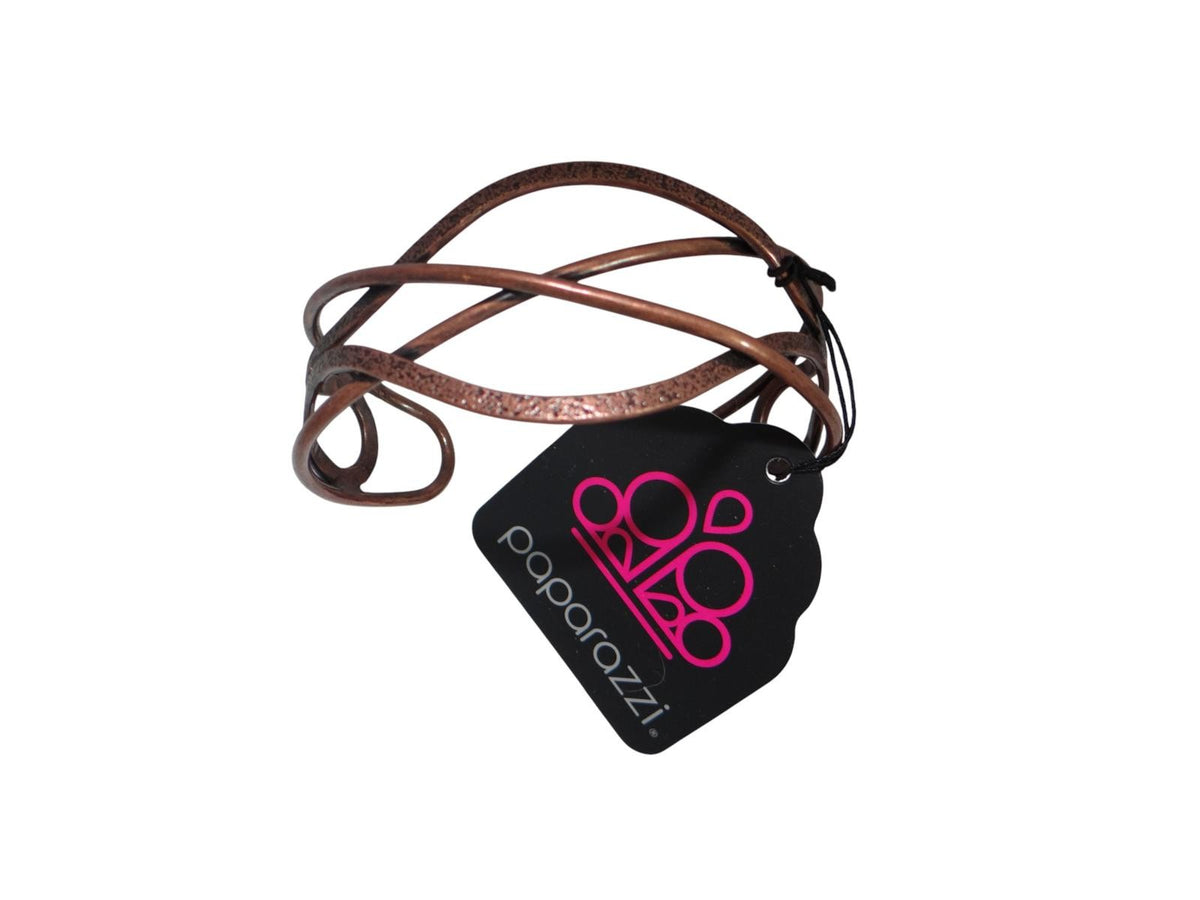 Elegant Copper Wire Cuff Bracelet - Paparazzi Accessories0