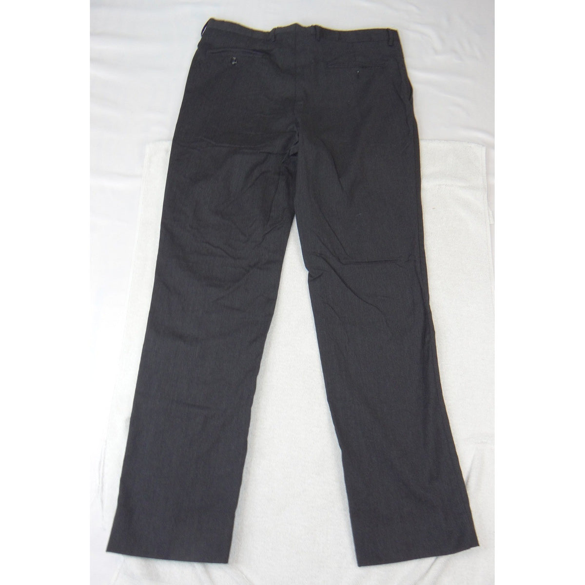 Jos A Bank Signature Tailored Fit Dress Pants Mens 37 Charcoal Grey Flat Front1