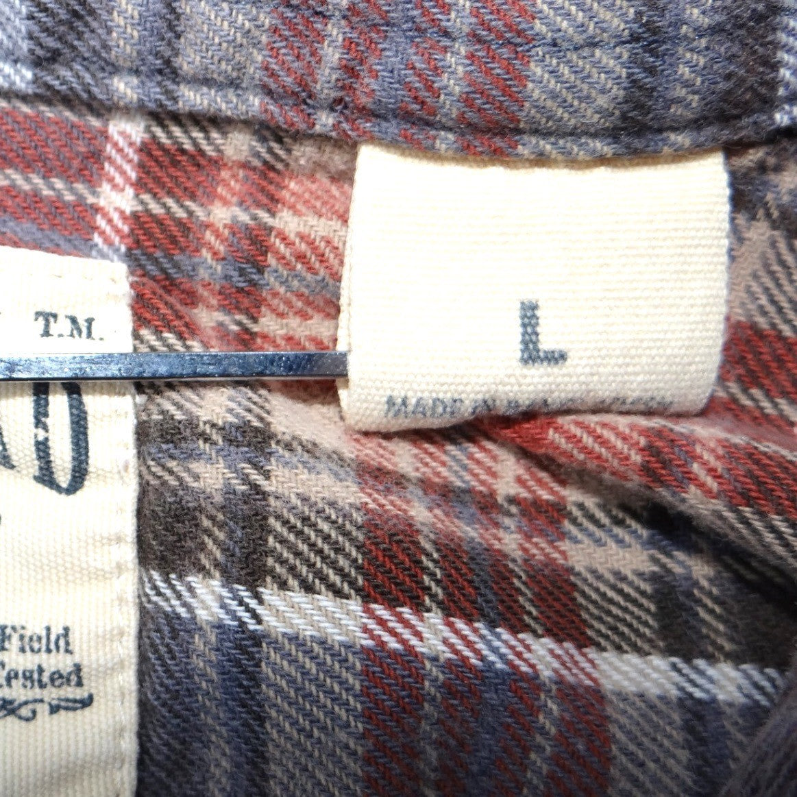 Red Head Brand Co Plaid Flannel Long Sleeve Button Up Shirt Men's Size Large