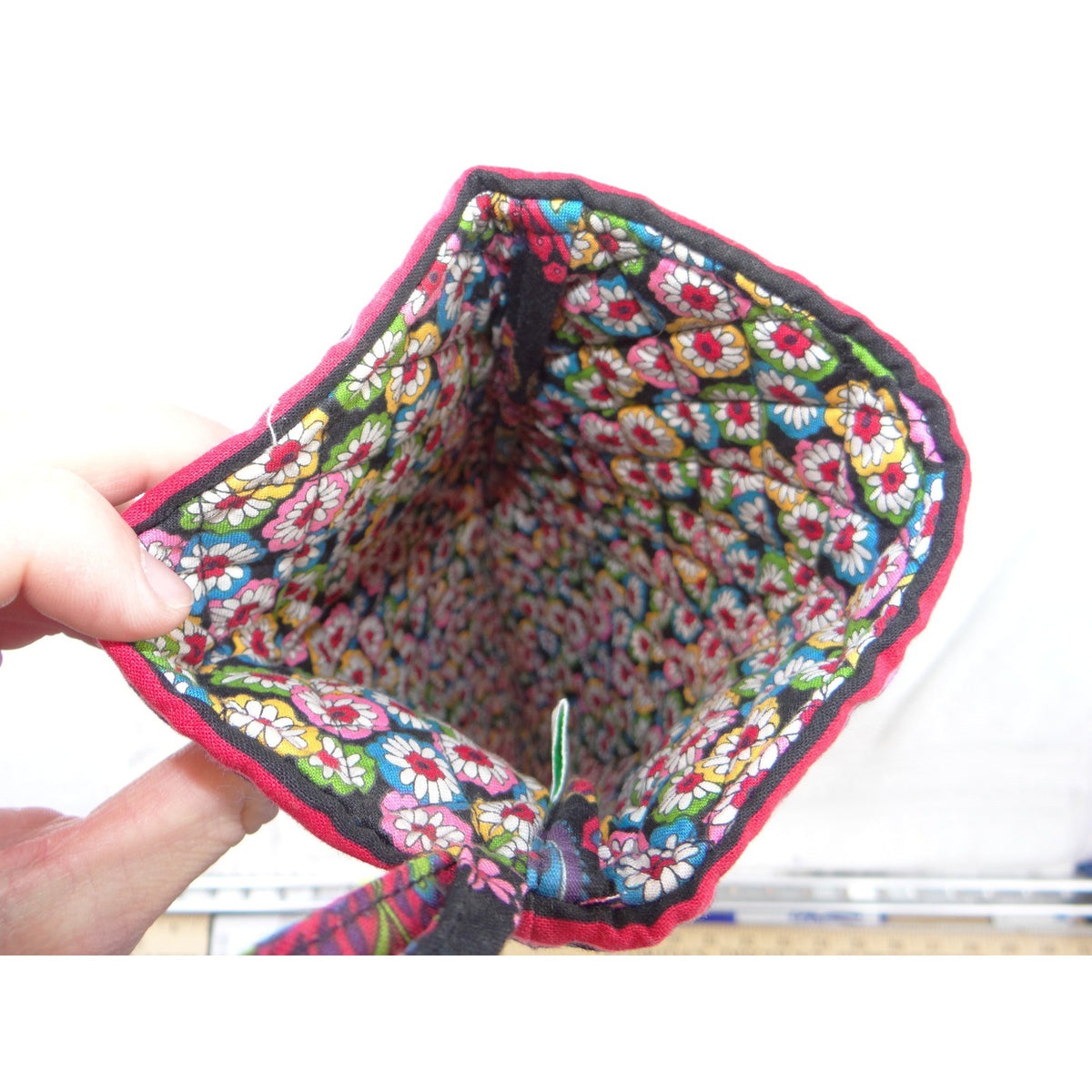 Vera Bradley Provencal Paisley Quilted Christmas Stocking Front Pocket Bells