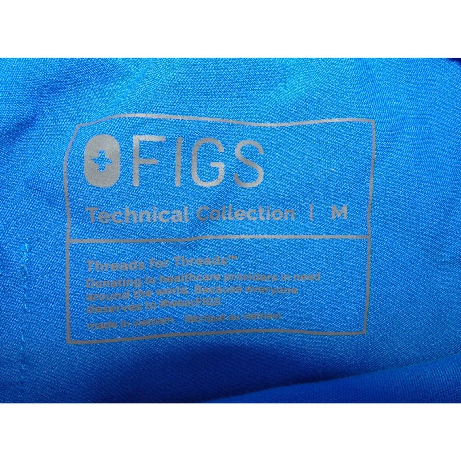 FIGS Technical Collection Royal Blue Scrub Pants Mens Medium TM3001 Drawstring2