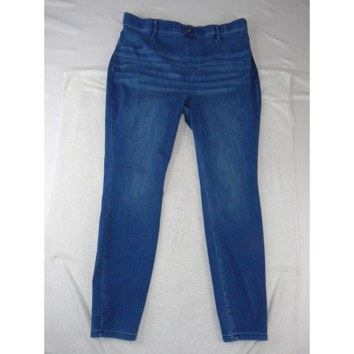 Time and Tru Womens Blue Denim Leggings Jeggings XL 16 18 High Rise Skinny0