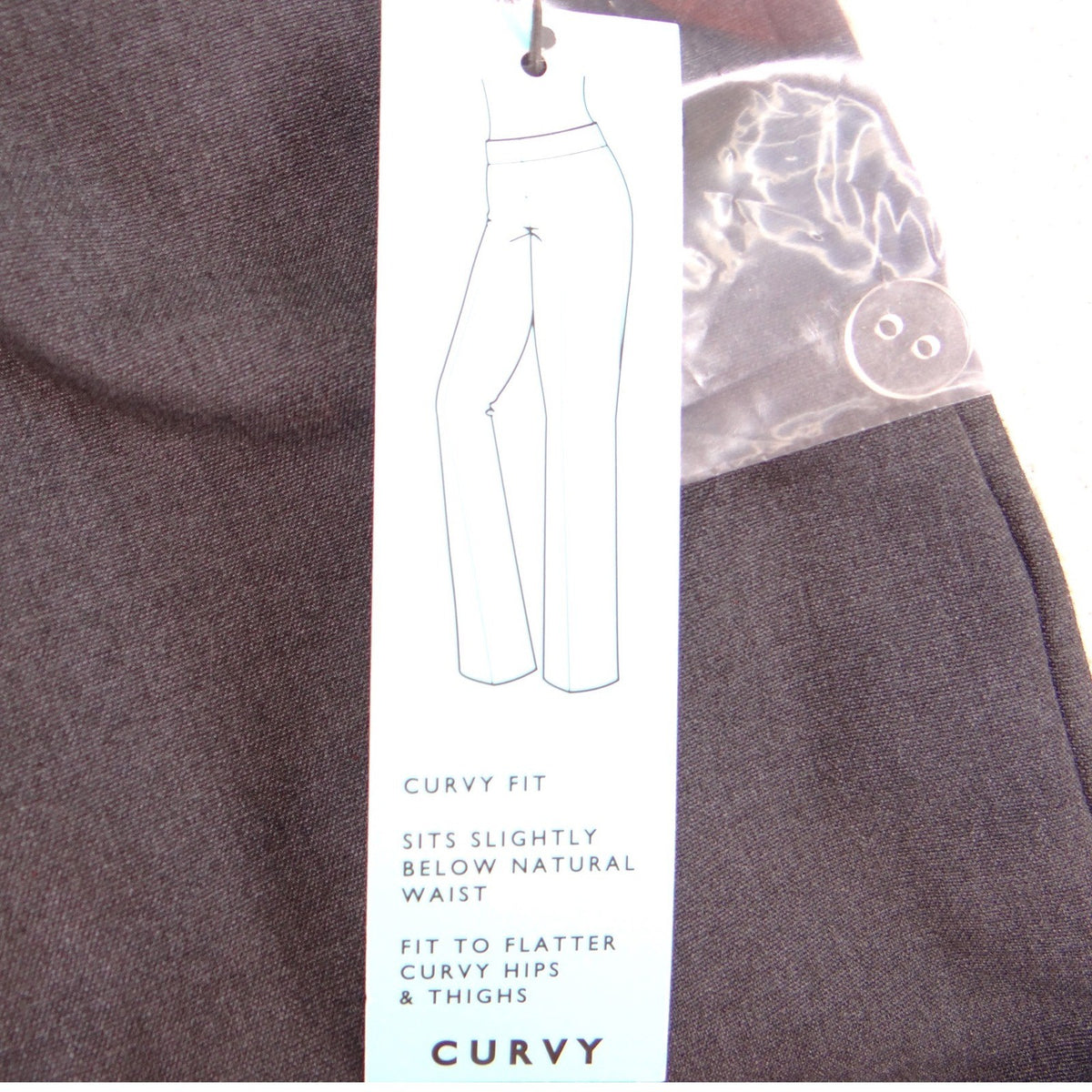 NWT Covington Essentials Petite Curvy Fit Wide Leg Dress Pants Gray 14P4