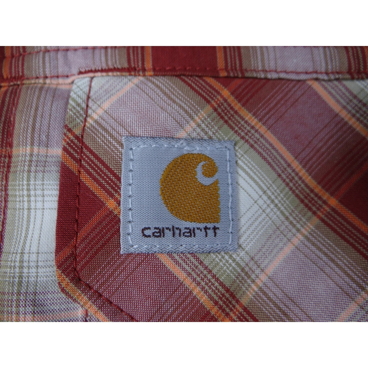 Carhartt Force Relaxed Fit Plaid Short Sleeve Button Up Shirt Men's Size S