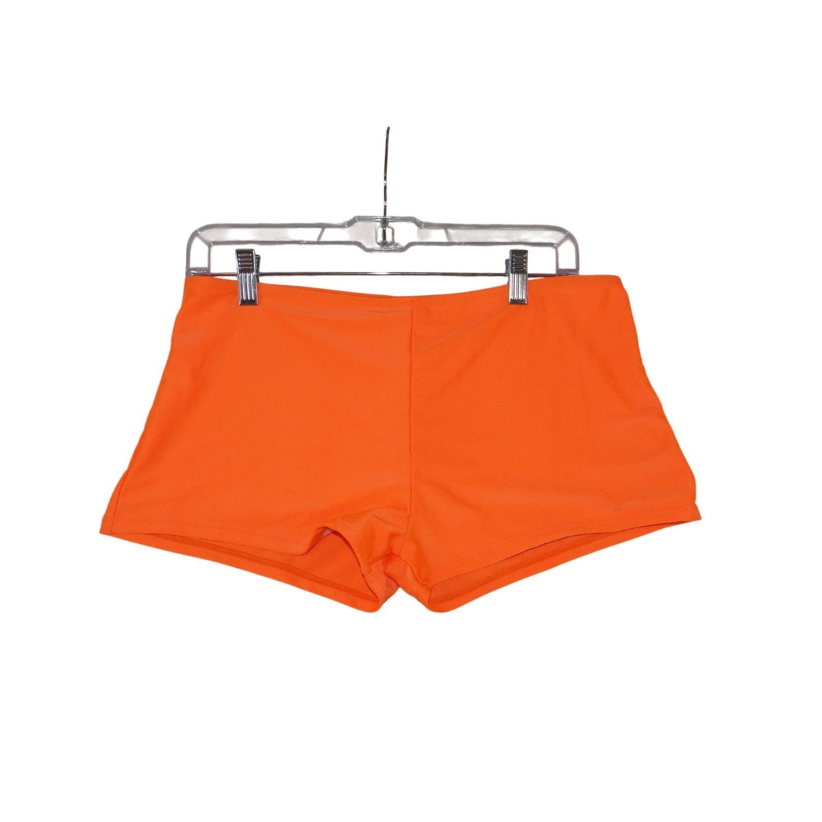 Womens Neon Orange Swim Shorts Boyleg Athletic Bottoms Size L0