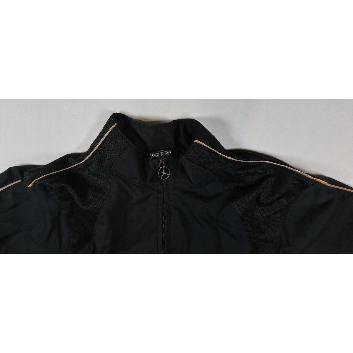 Jordan Black Track Jacket Reflective Stripe Full Zip Men's Medium Athletic16