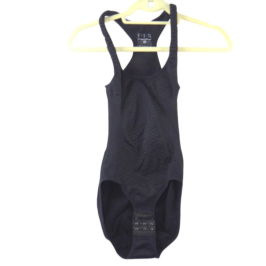 FIX Shapewear Womens Black Racerback Compression Bodysuit Size L XL0