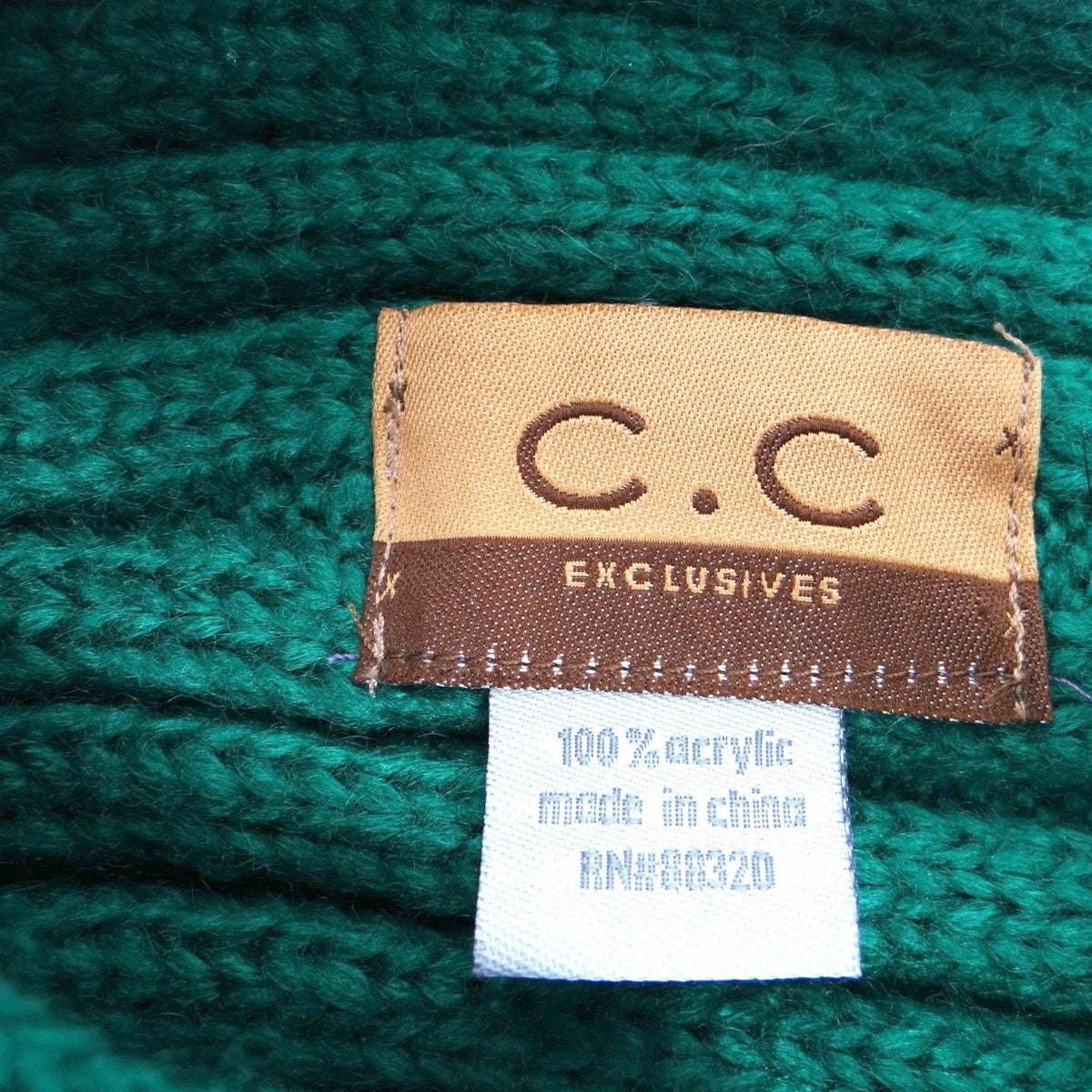 CC Exclusives Green Knitted Turban Headband Beaded Flower Embellishment2