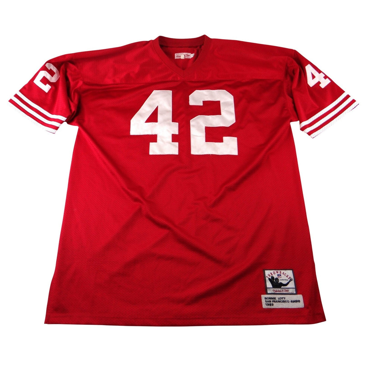 Mitchell & Ness Ronnie Lott San Francisco 49ers 1989 Throwback Jersey Red Men 560