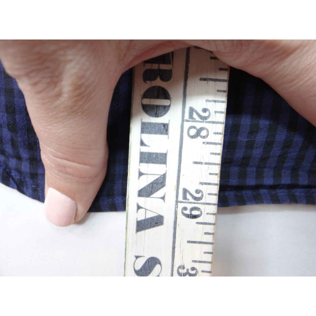 Vintage PlayStation Mens Large L Button Down Shirt Gingham Check Short Sleeve.