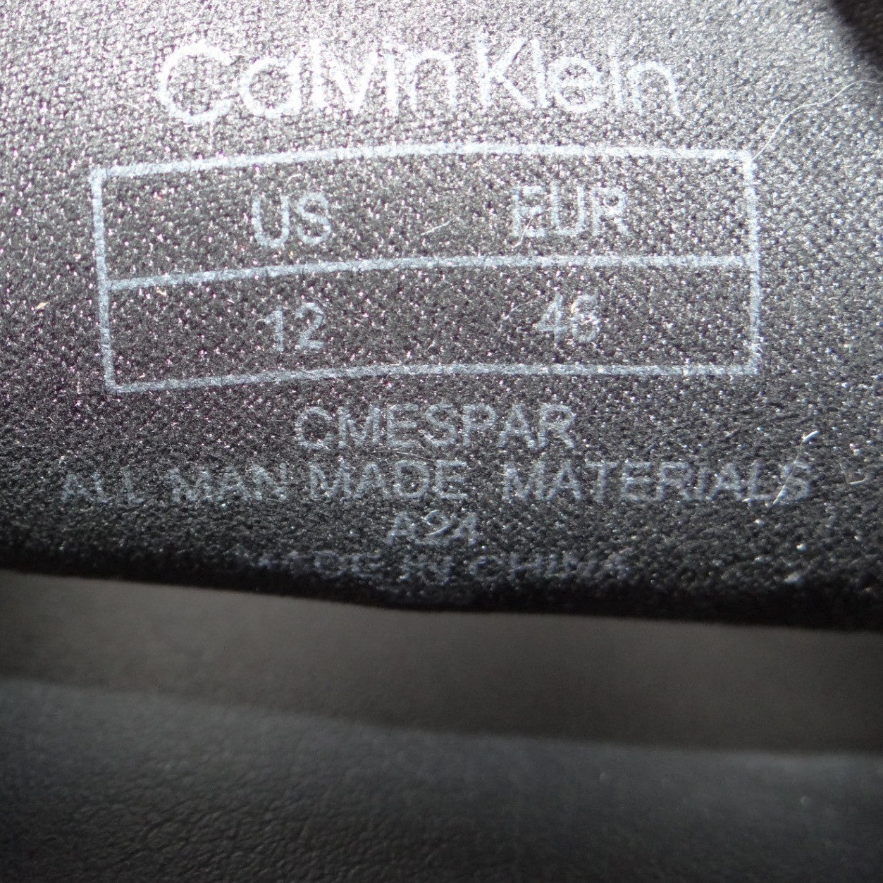 Calvin Klein Mens Black Micro Perforated Slide Sandals Size 12 US 46 EUR2