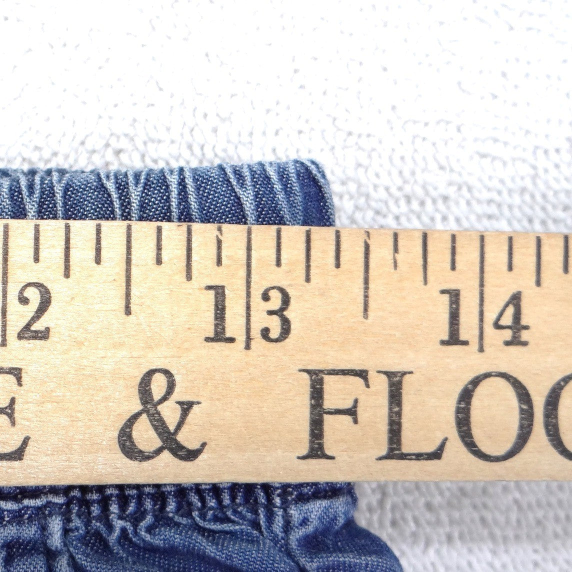 ToxiK3 Womens Blue Chambray Drawstring Shorts High Rise Elastic Waist Size M