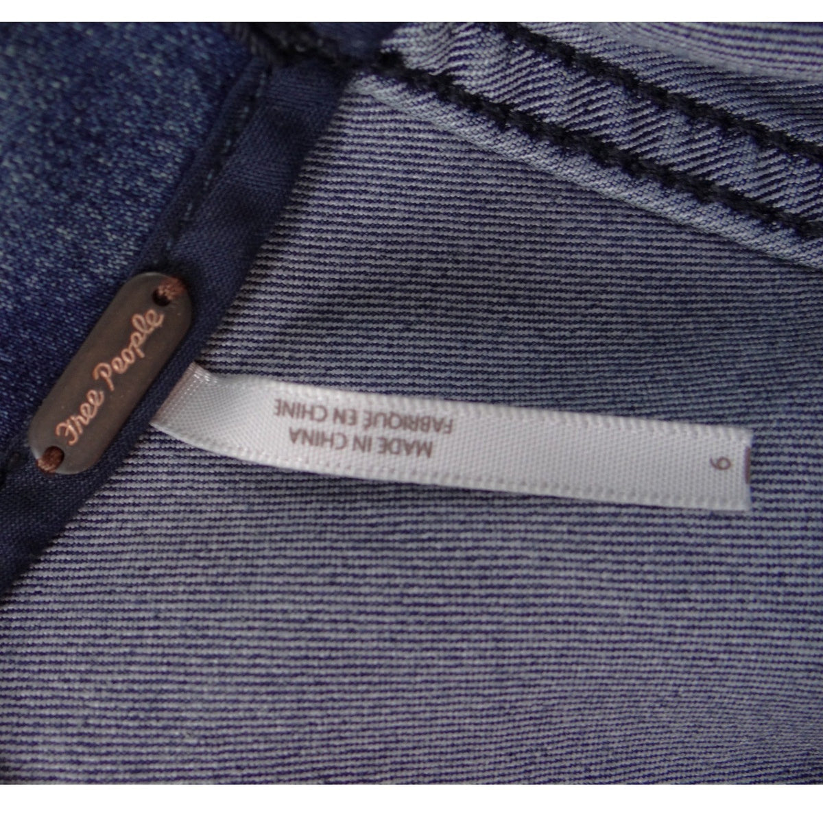 Free People Womens Denim Mini Skirt Medium Wash Blue Seamed A Line Size 61