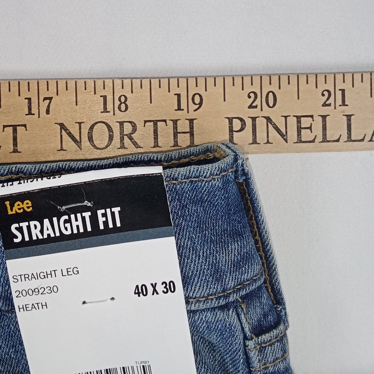 NWT Lee Mens Straight Fit Straight Leg Jeans Heath Blue 40x30 Premium Flex4