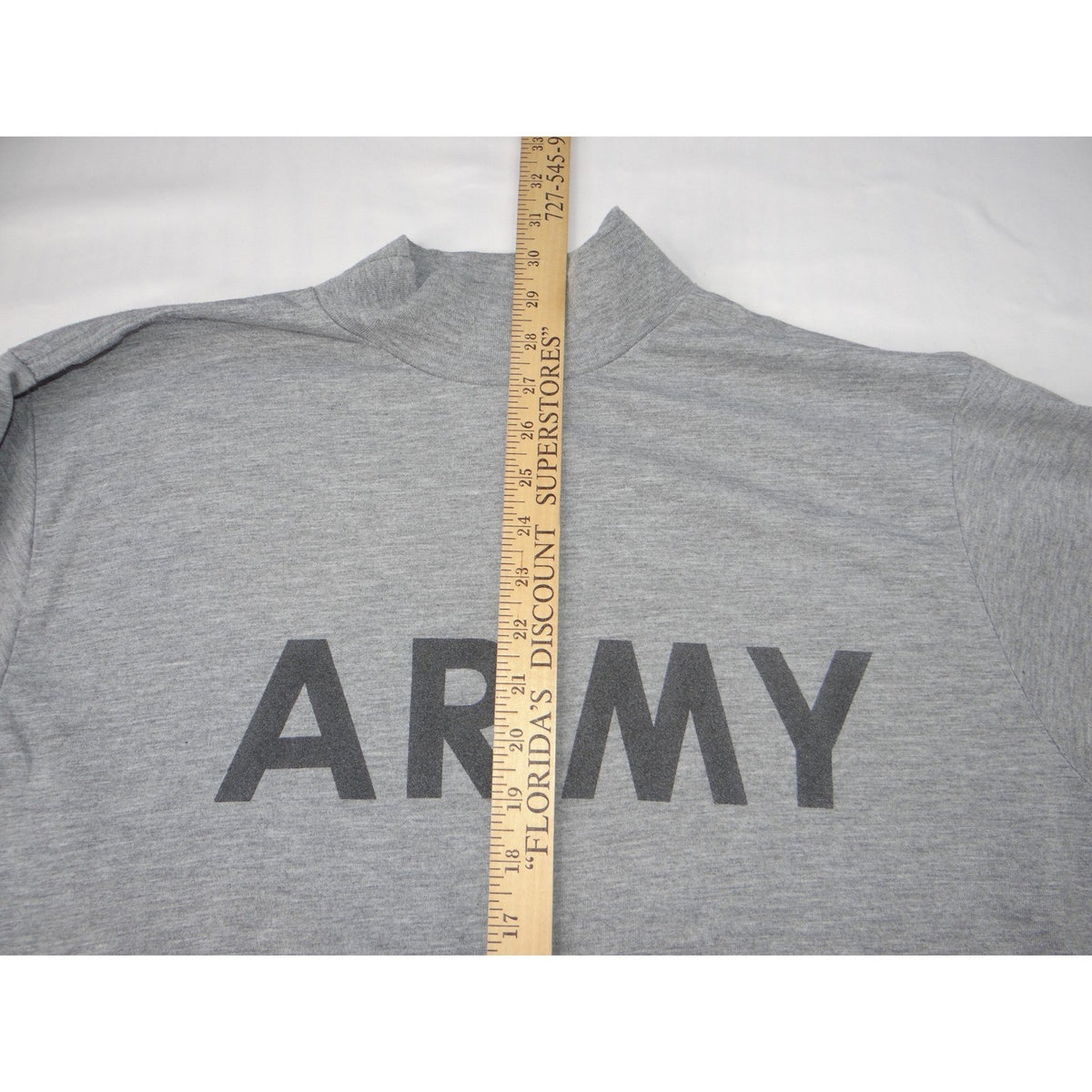 Two US Army Gray Long Sleeve Mock Neck Shirts Men's4