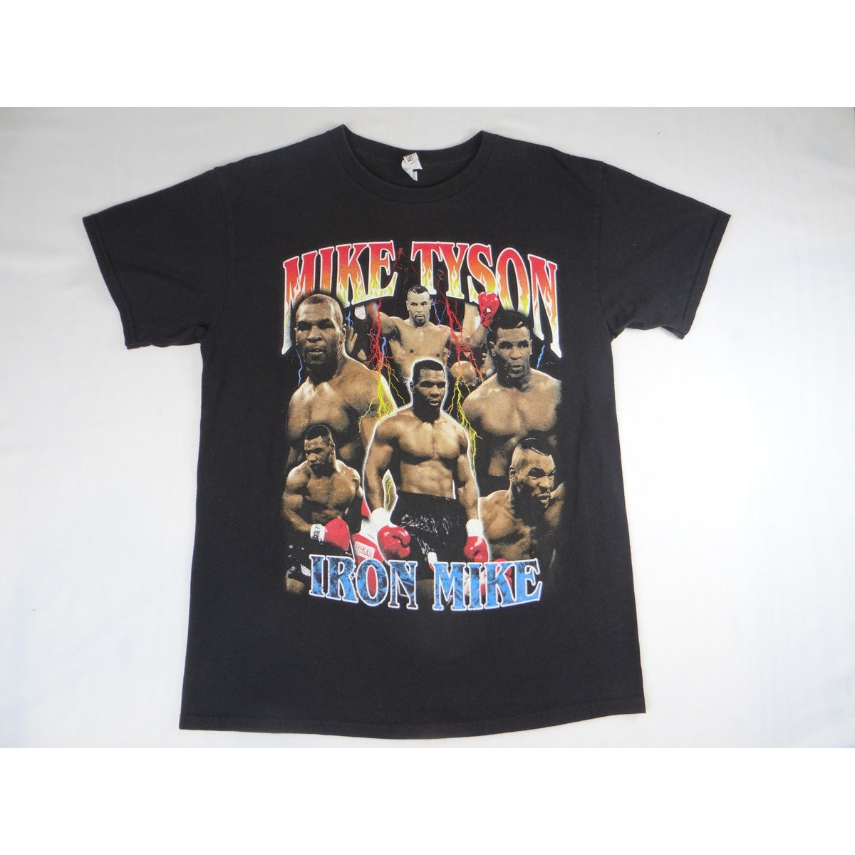 Mike Tyson Iron Mike Black Graphic T Shirt Mens Size Medium Heavyweight