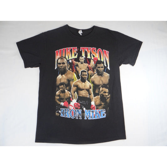 Mike Tyson Iron Mike Black Graphic T Shirt Mens Size Medium Heavyweight