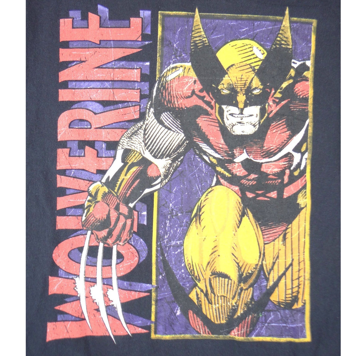 Marvel Wolverine Graphic T Shirt Mens Medium Black X Men Comic Short Sleeve Tee3