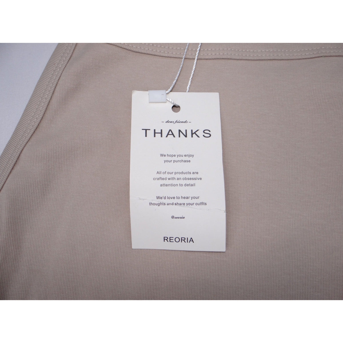 REORIA High Neck Sleeveless Thong Bodysuit Taupe Snap Closure Women's Size S