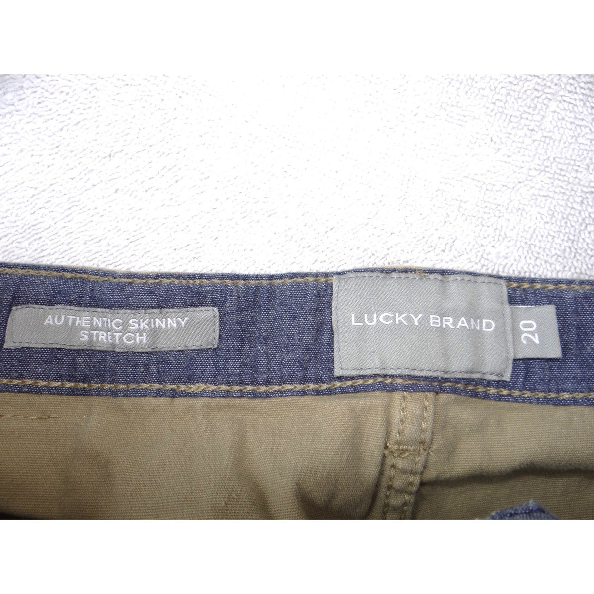 Lucky Brand Mens Authentic Skinny Stretch Tan Khaki Pants 31x311