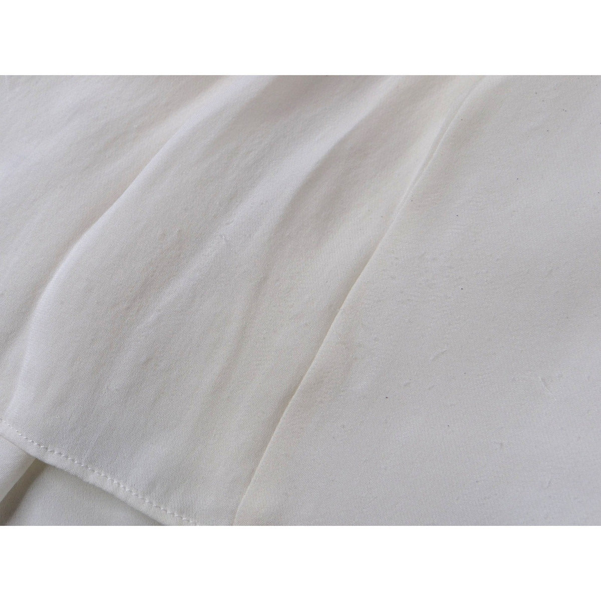 Vintage Cream Off White Lace Trimmed Sheer Blouse Women's Elegant Sheer Top5