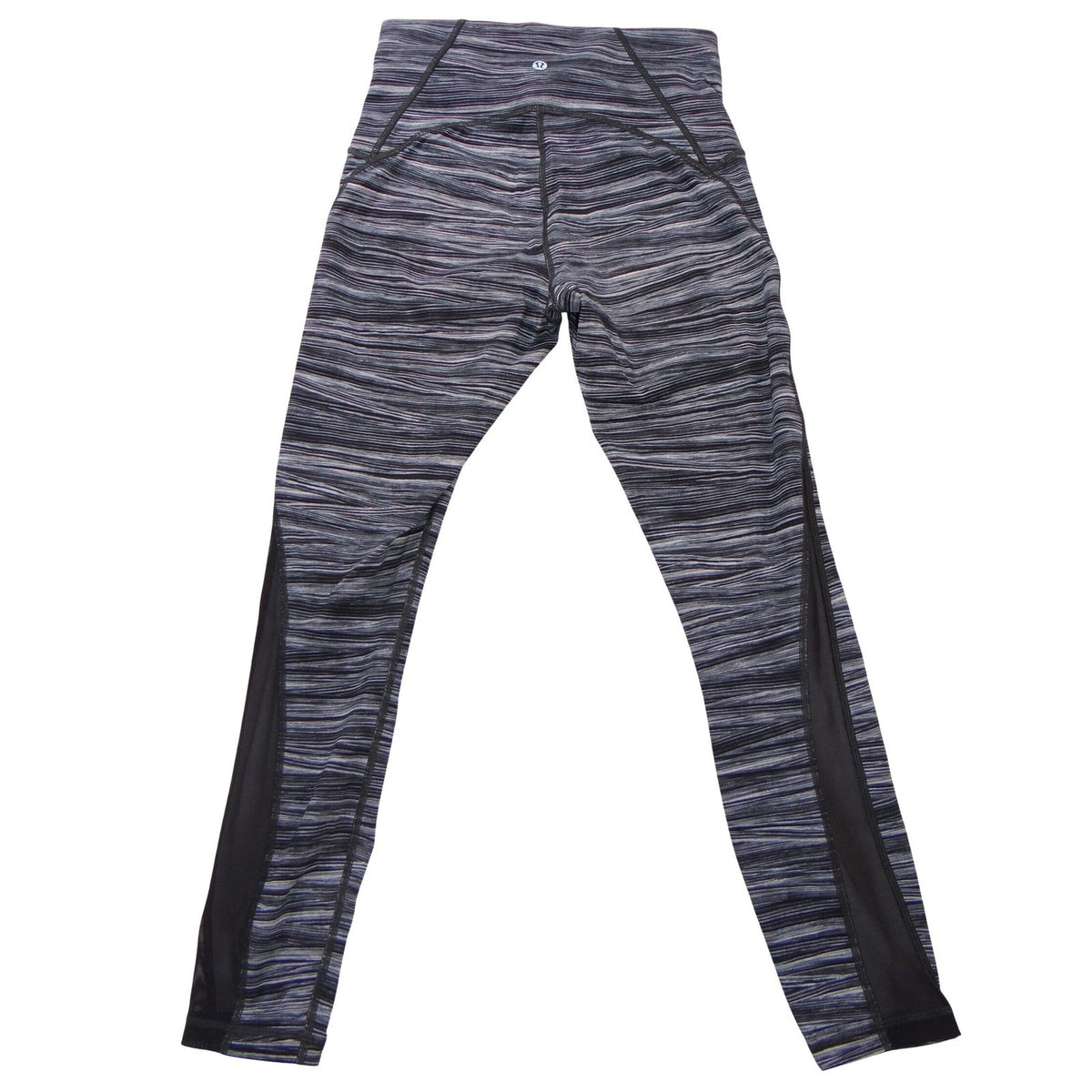 Lululemon High Rise Space Dye Mesh Panel Leggings Black Grey White Size 62