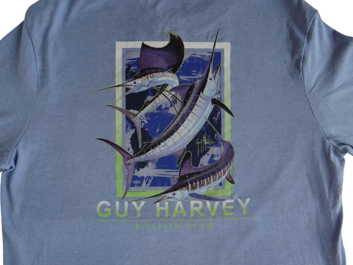 Guy Harvey Men's Billfish T-Shirt - Large - Blue