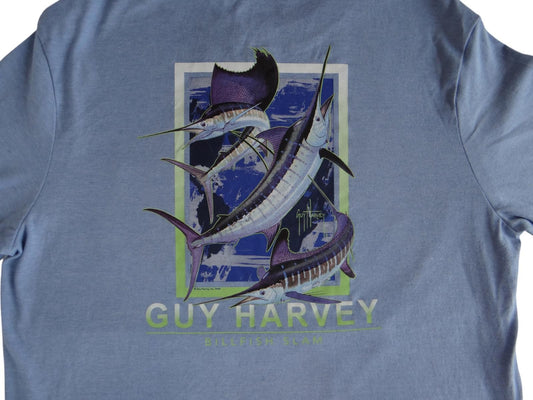 Guy Harvey Men's Billfish T-Shirt - Large - Blue