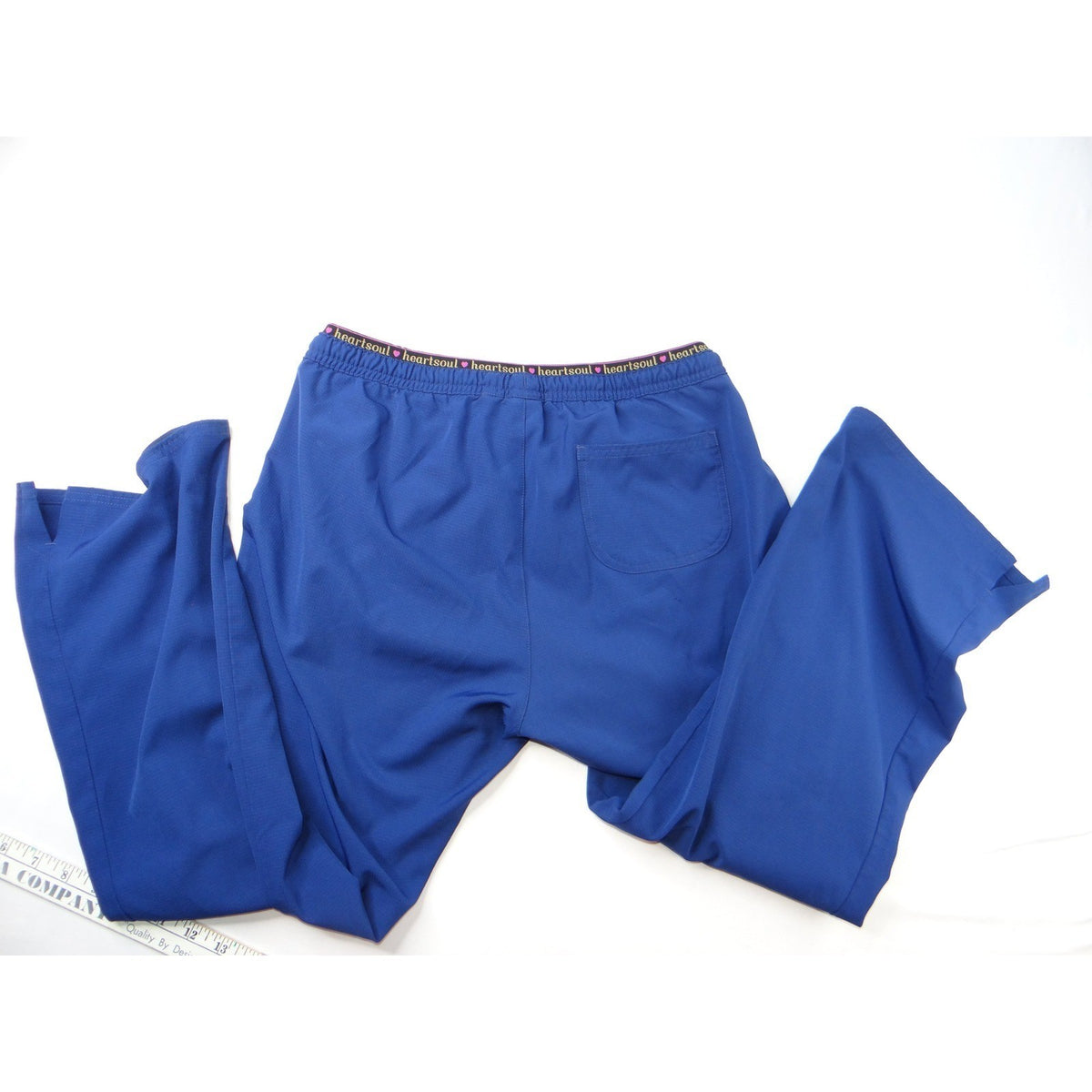 Heartsoul Petite Blue Scrub Pants Drawstring Waist Pockets Flare Leg6