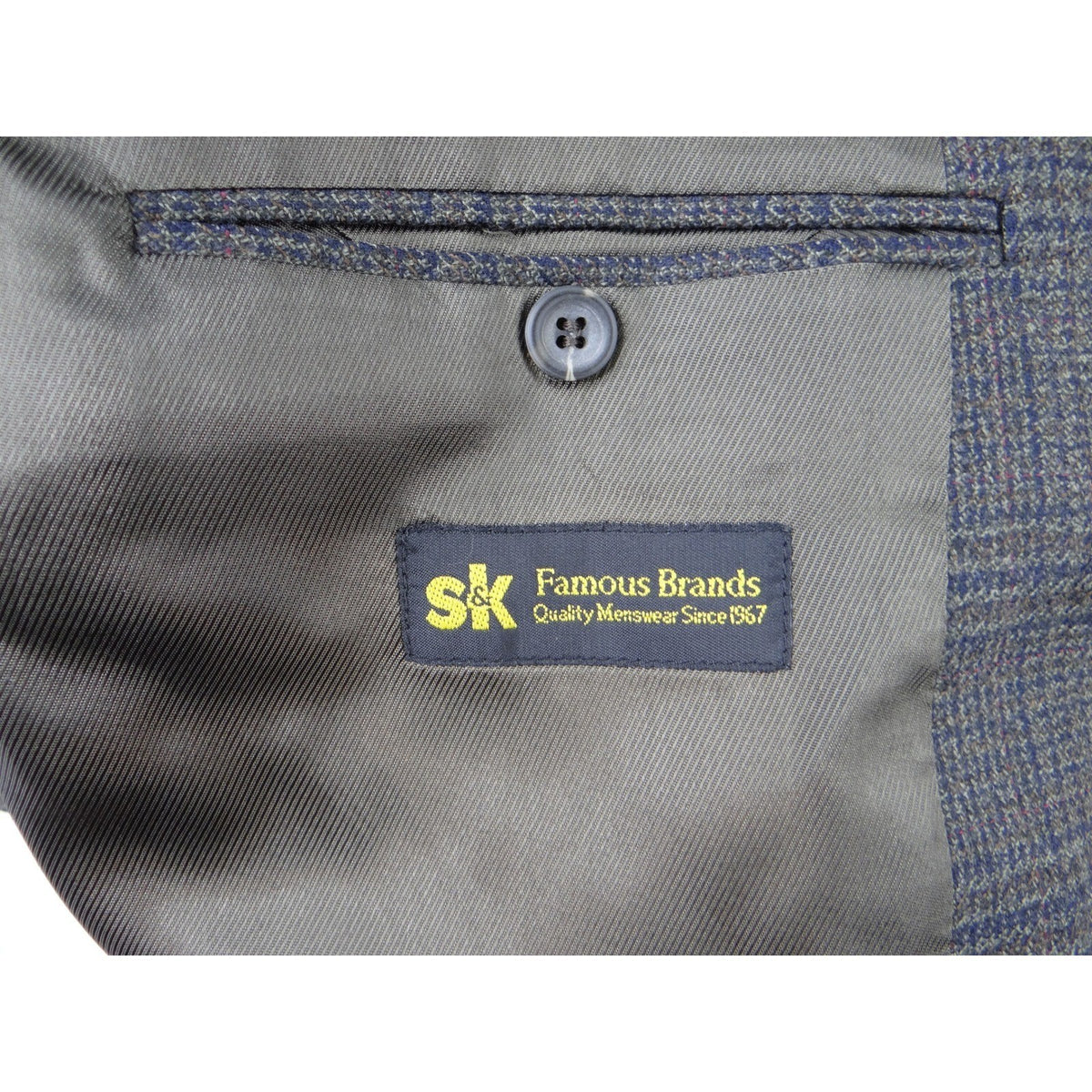 Famous Brands SK Wool Plaid Blazer Jacket Blazer4