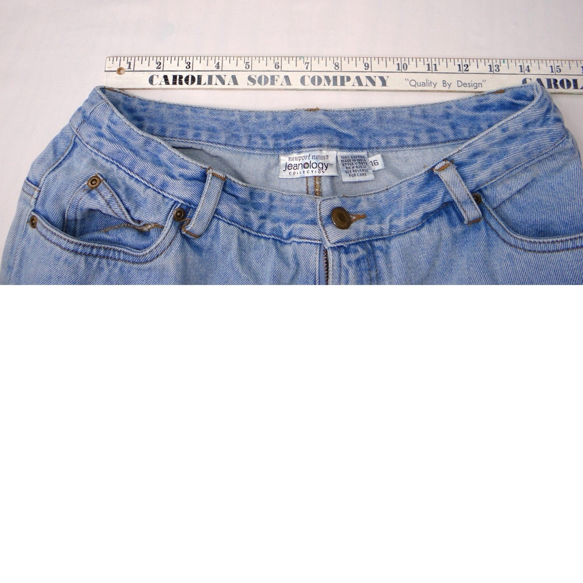 Jeanology Newport News Womens Jeans Star Mesh Cutouts Embellished Denim Sz 166