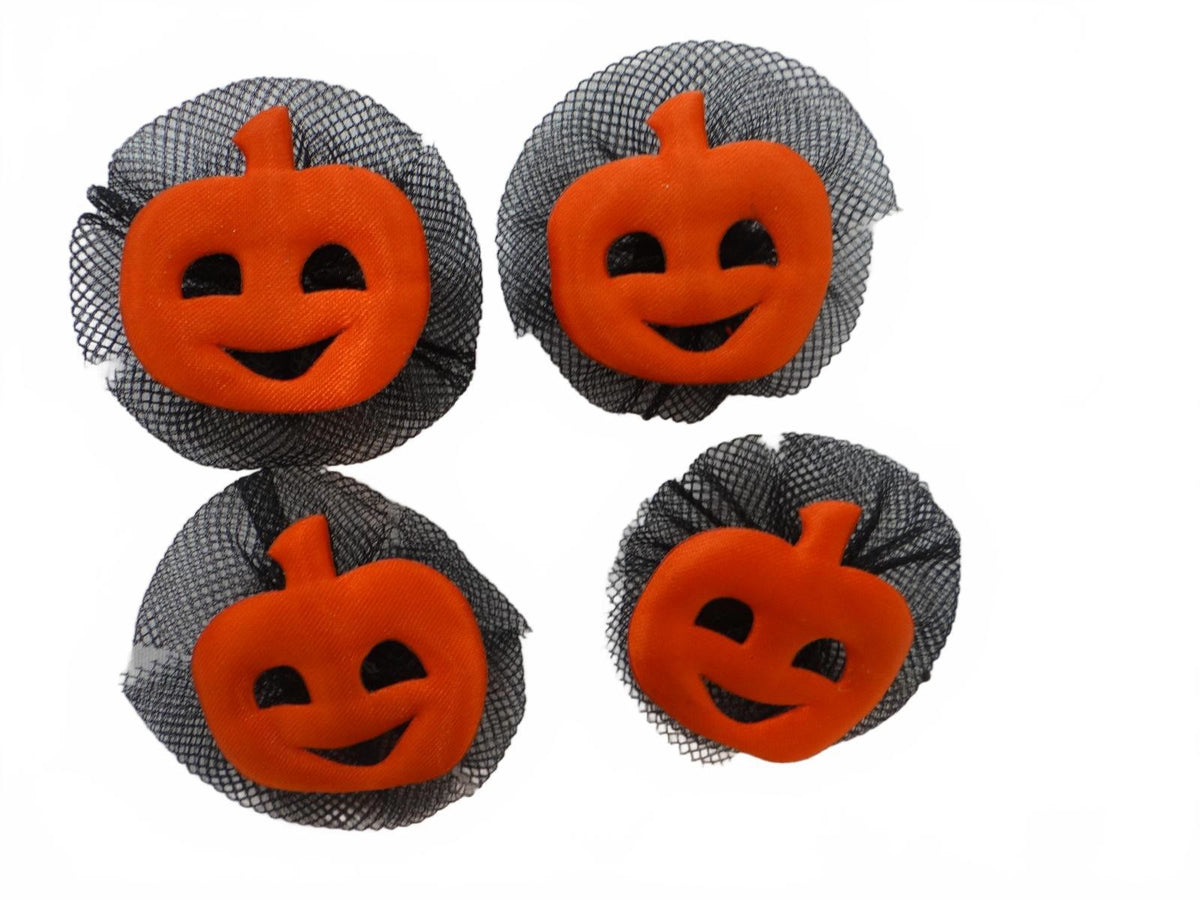 Set of 4 Halloween Pumpkin Button Covers1
