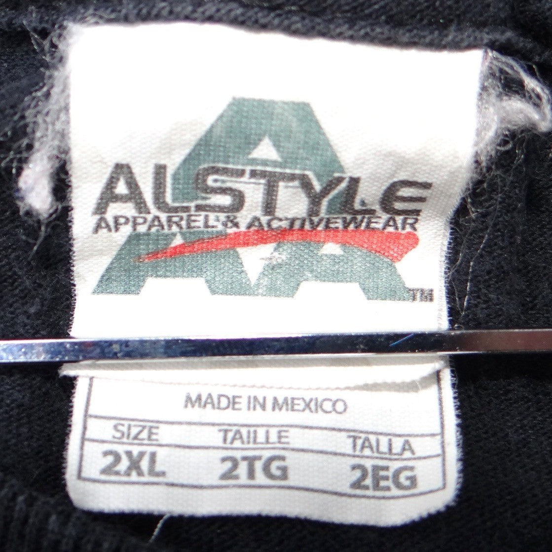 Vintage Alstyle Ride Free Motorcycle Eagle POW MIA Veteran Tee Mens 2XL Black
