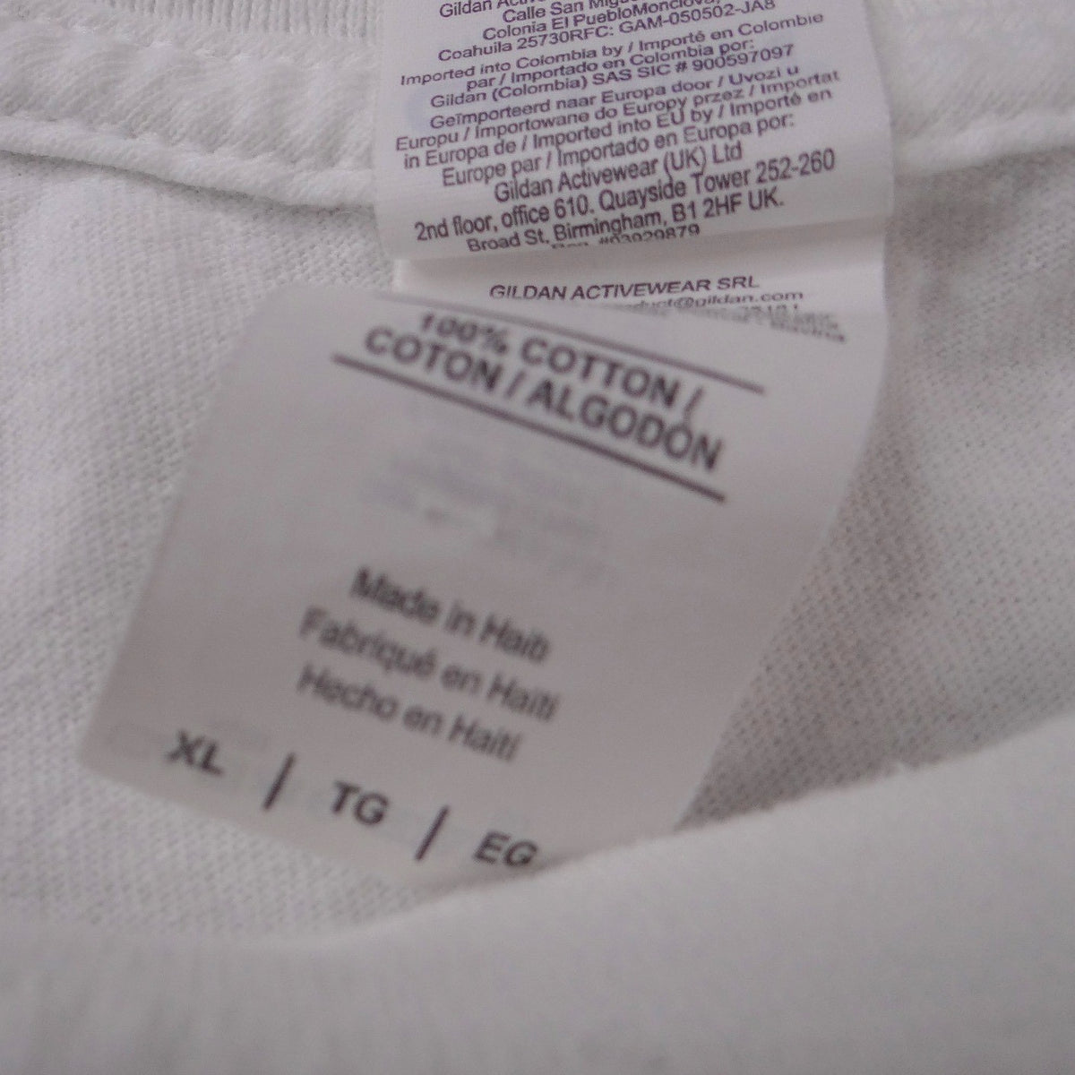 Vintage Gildan Fresh Triple Graphic Mens XL White Checkered Short Sleeve Tee