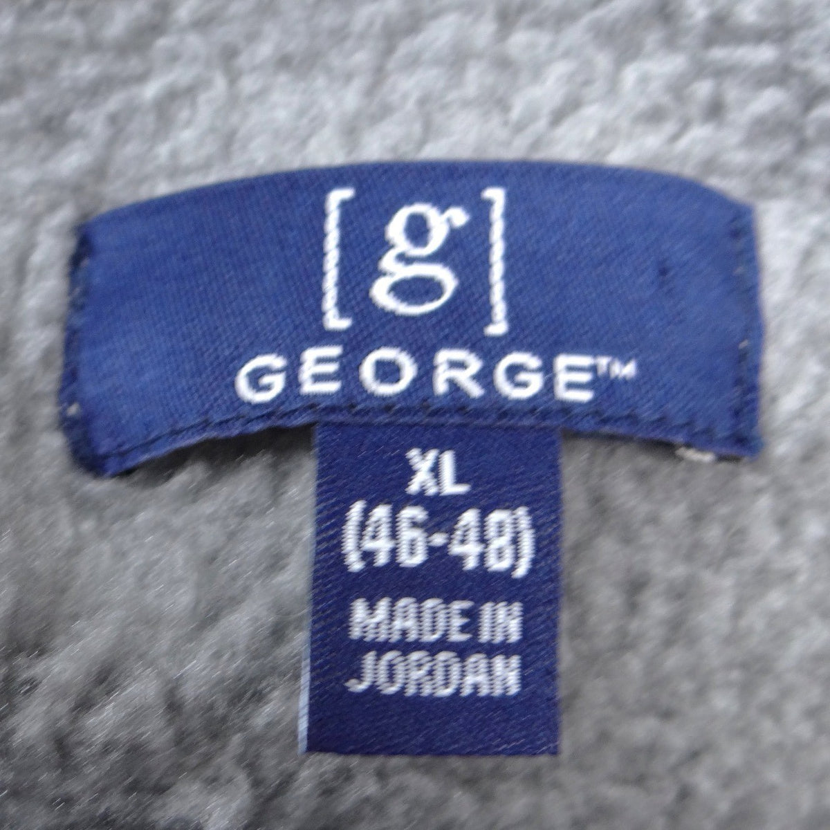 George Mens XL Gray Space Dye Full Zip Fleece Lined Jacket Mock Neck Outerwear1
