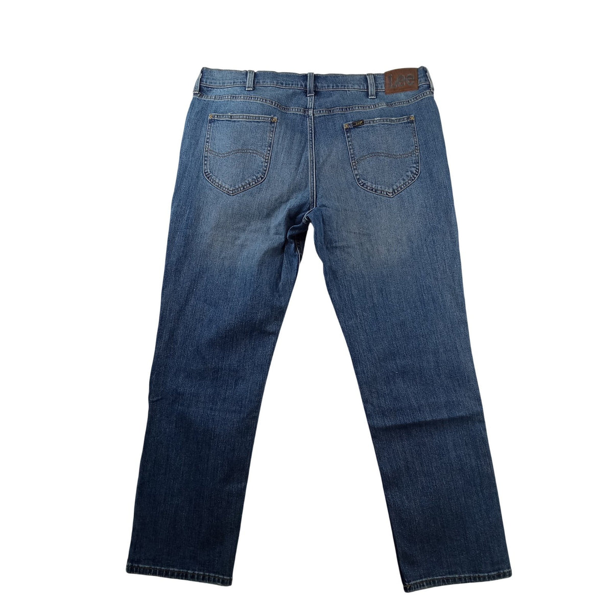 NWT-Lee Mens Straight Fit Straight Leg Jeans Heath Blue 40x30 Premium Flex